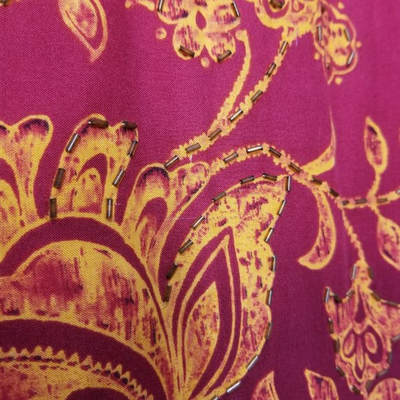 R&K ORIGINALS PETITE ORANGE BRICK MAXI SLEEVELESS SUNDRESS - Picture 9 of 11